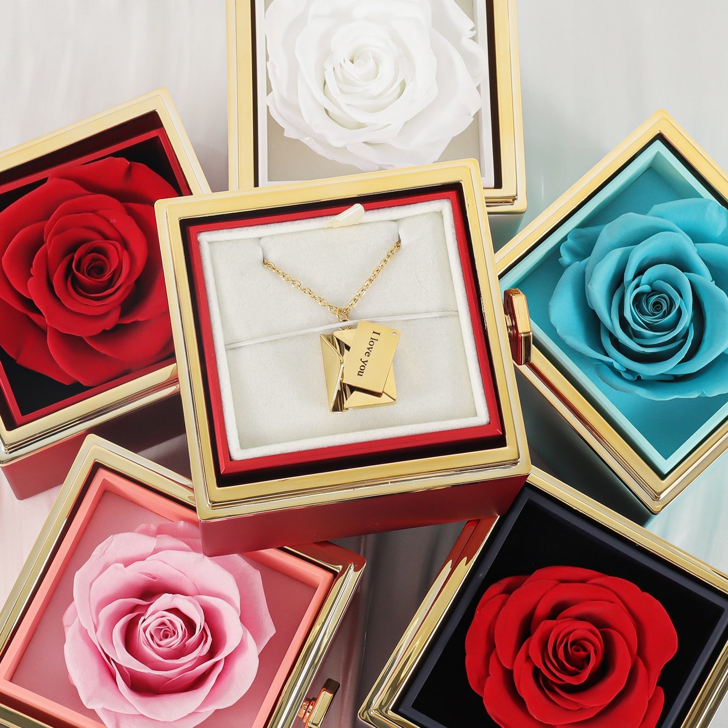 Eternal RoseBox & Love Letter Necklace