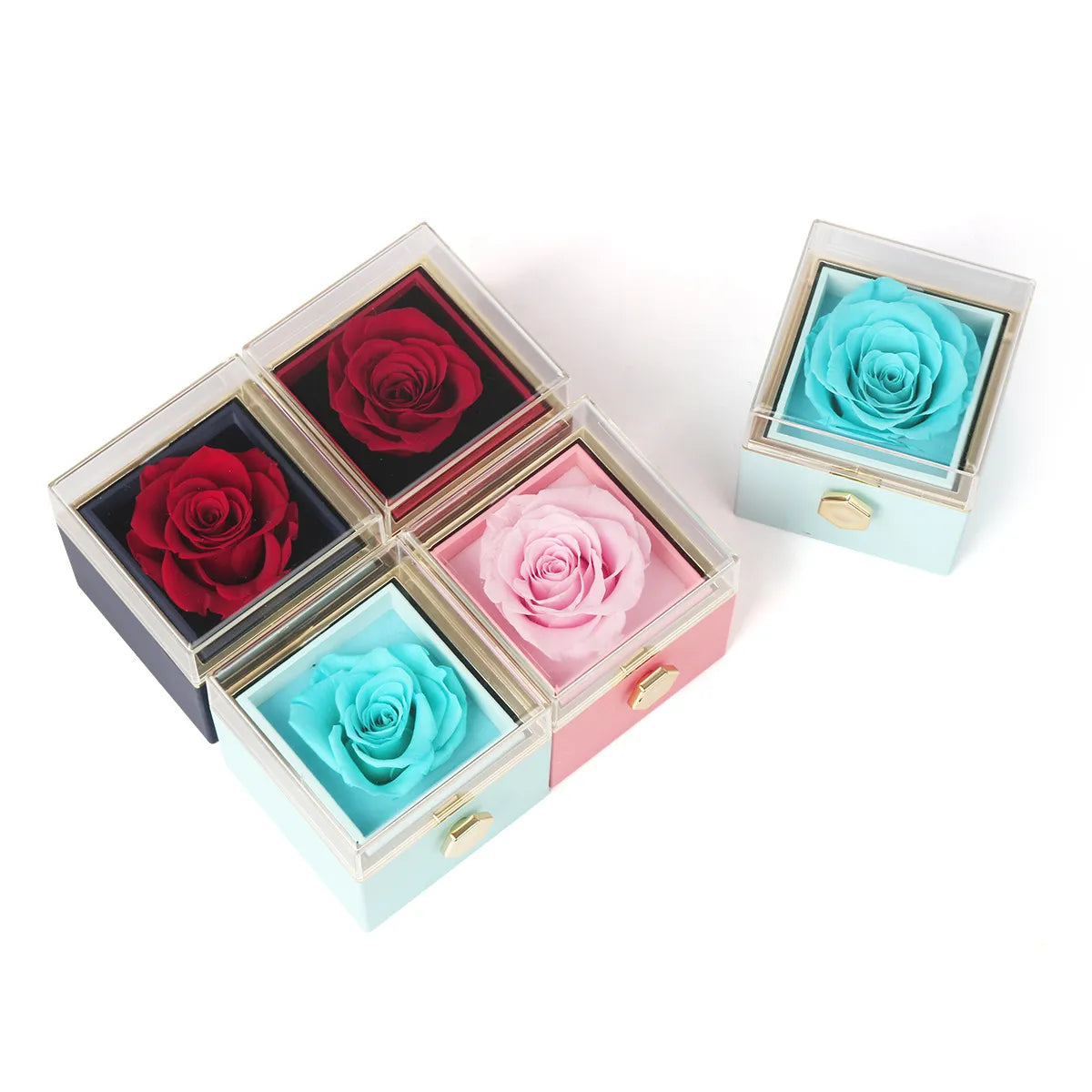 Eternal Rose Box & Engraved Necklace