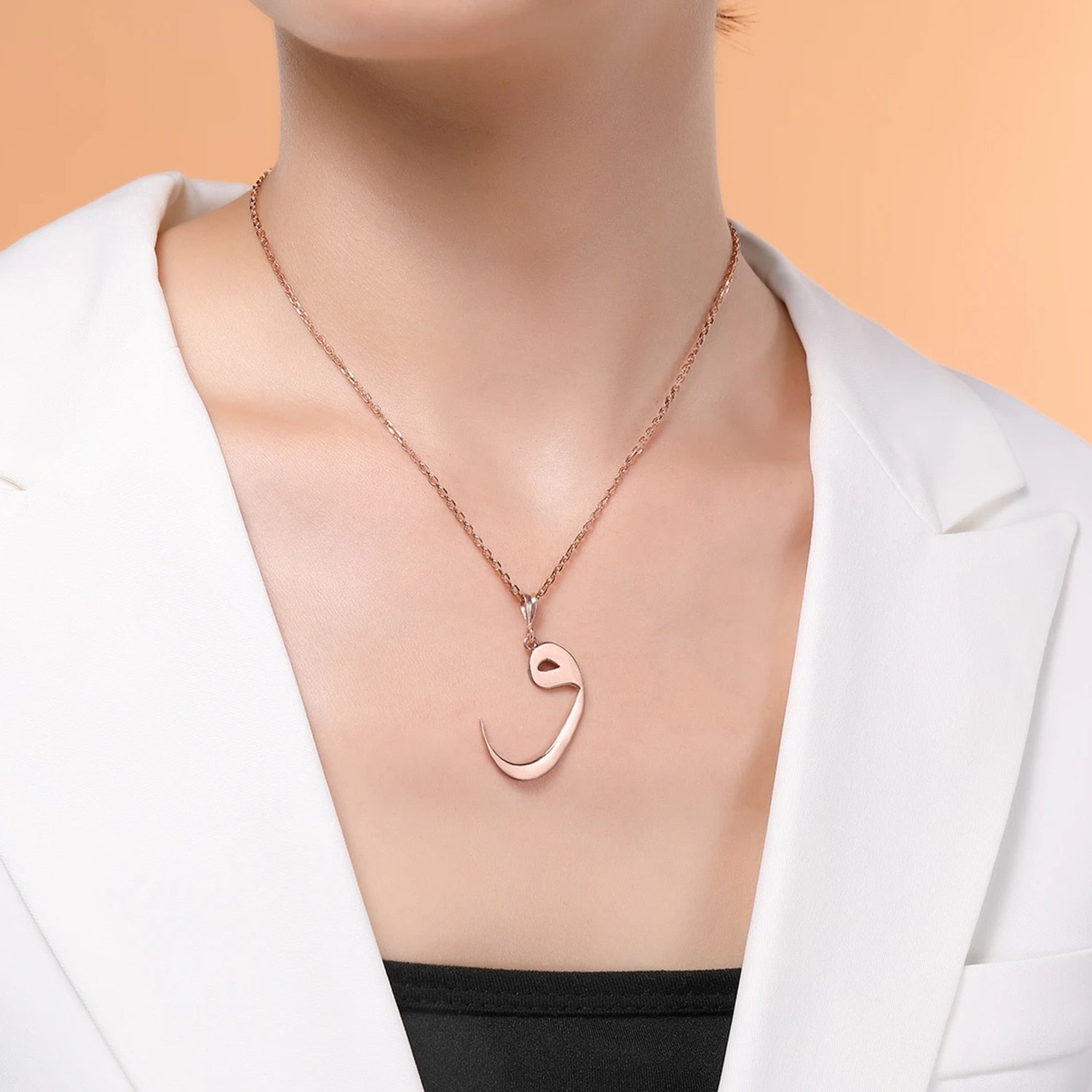 Arabic Initial Necklace - Eternal Rosebox & Love Letter Necklace