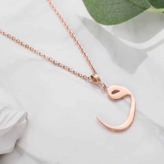 Arabic Initial Necklace - Eternal Rosebox & Love Letter Necklace