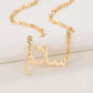 Arabic Name Rope Necklace - Eternal Rosebox & Love Letter Necklace