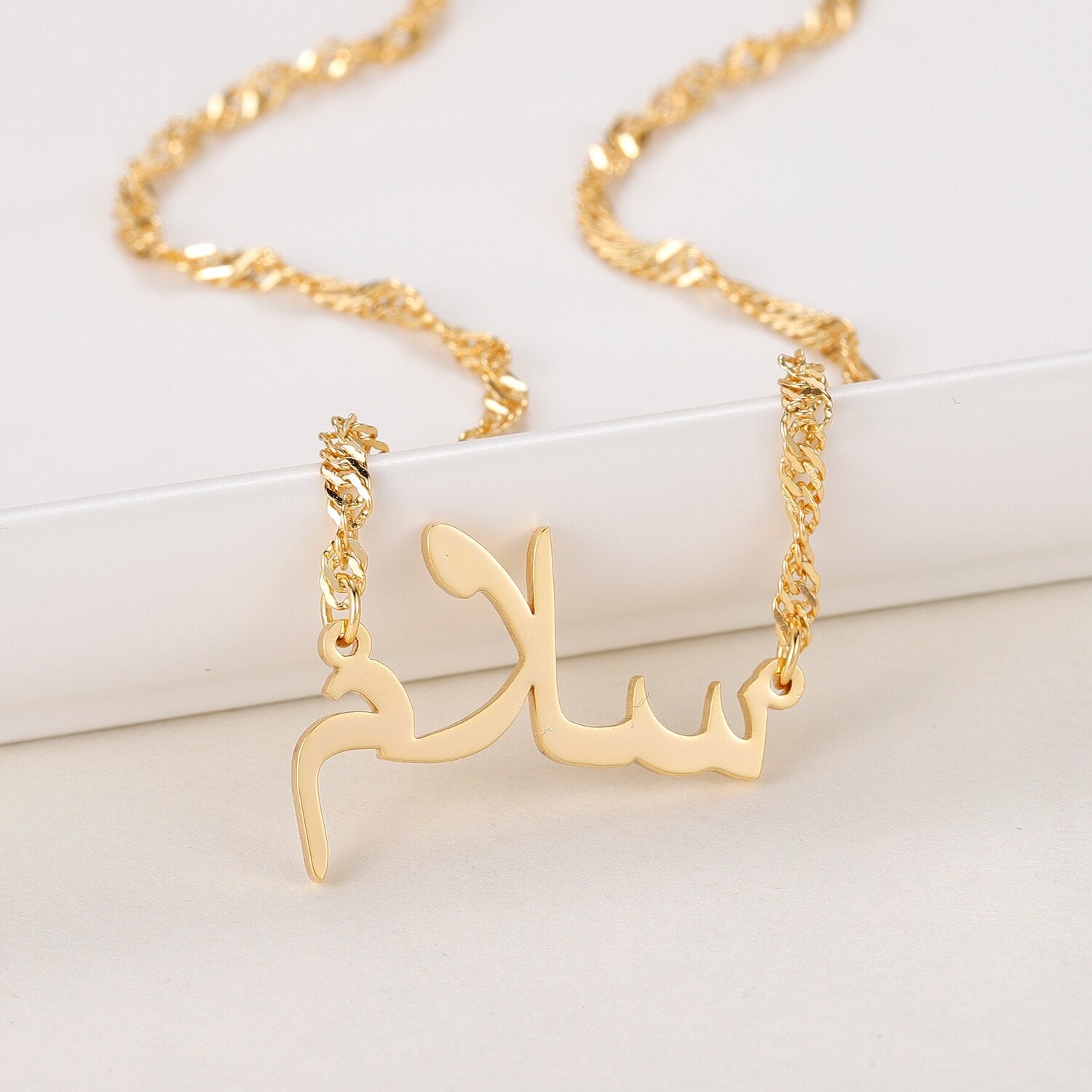 Arabic Name Rope Necklace - Eternal Rosebox & Love Letter Necklace