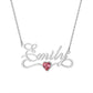 Birthstone Name Necklace - Eternal Rosebox & Love Letter Necklace