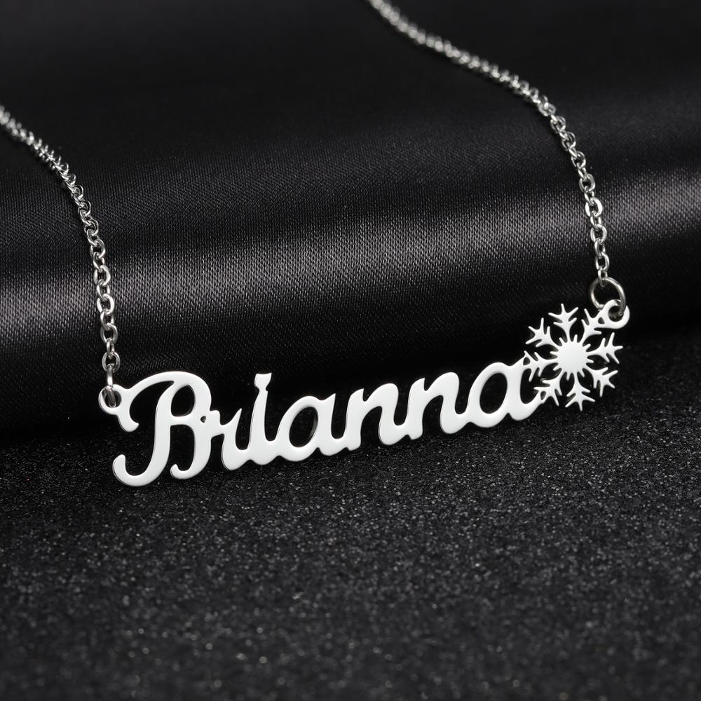 Snowflake Name Necklace