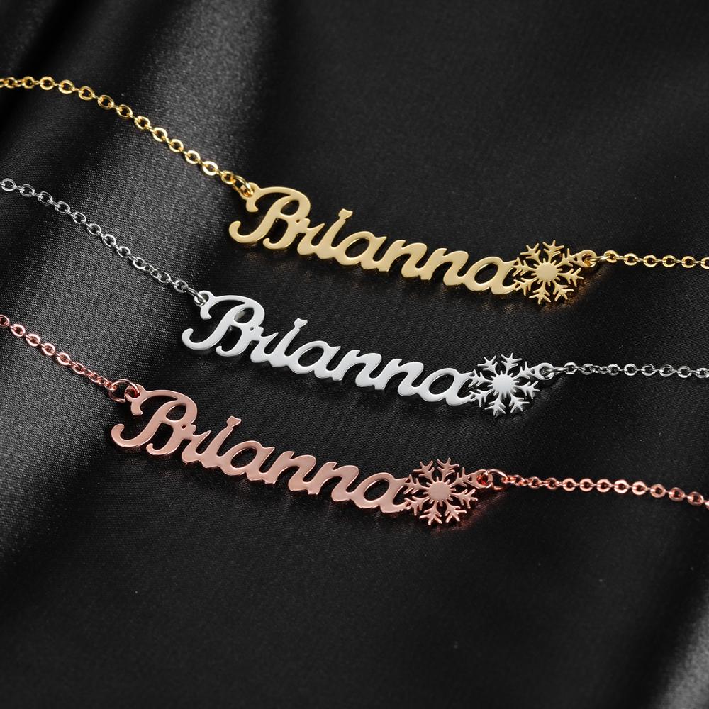 Snowflake Name Necklace