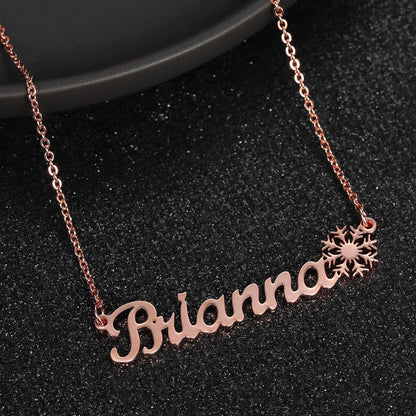 Snowflake Name Necklace