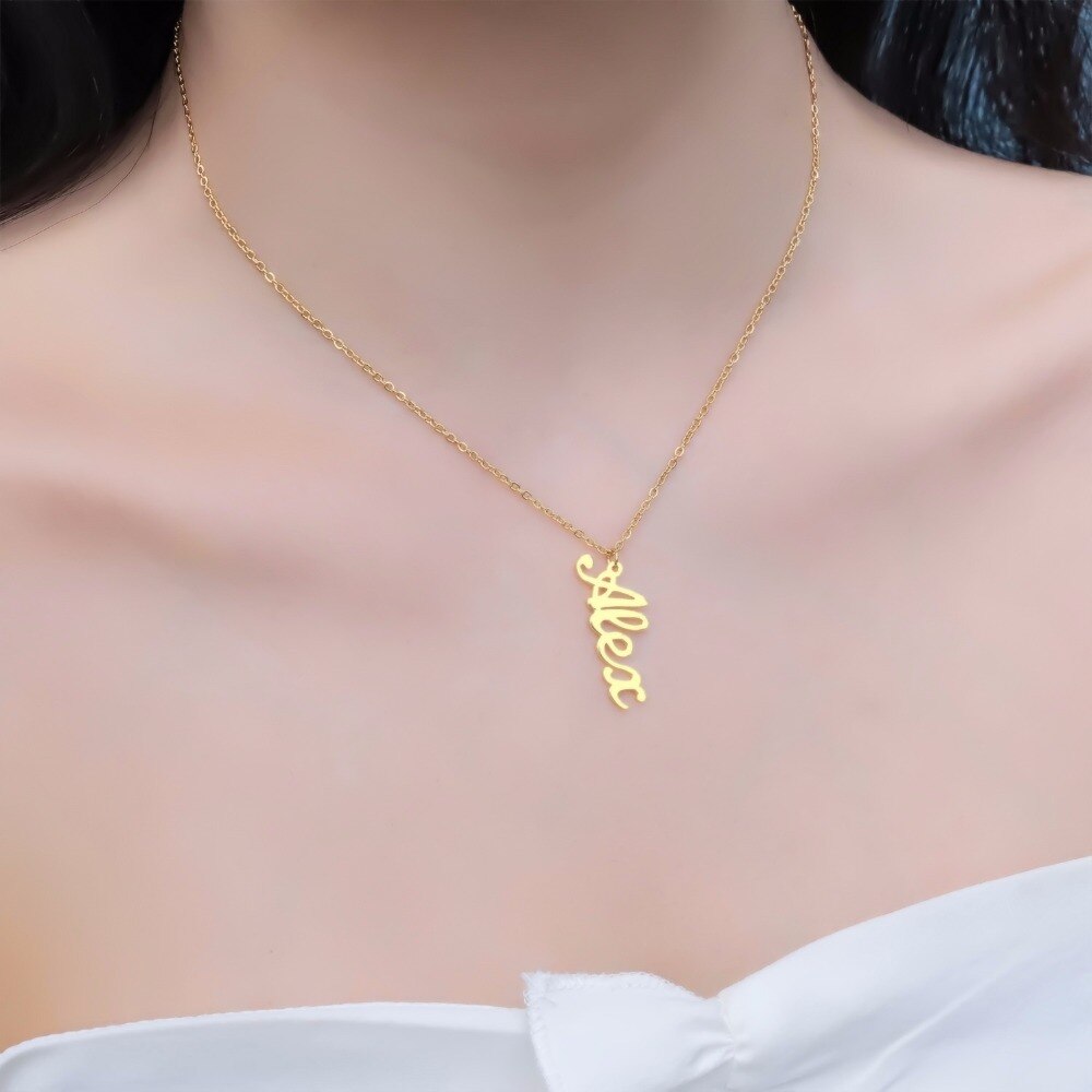 Vertical Name  Necklace