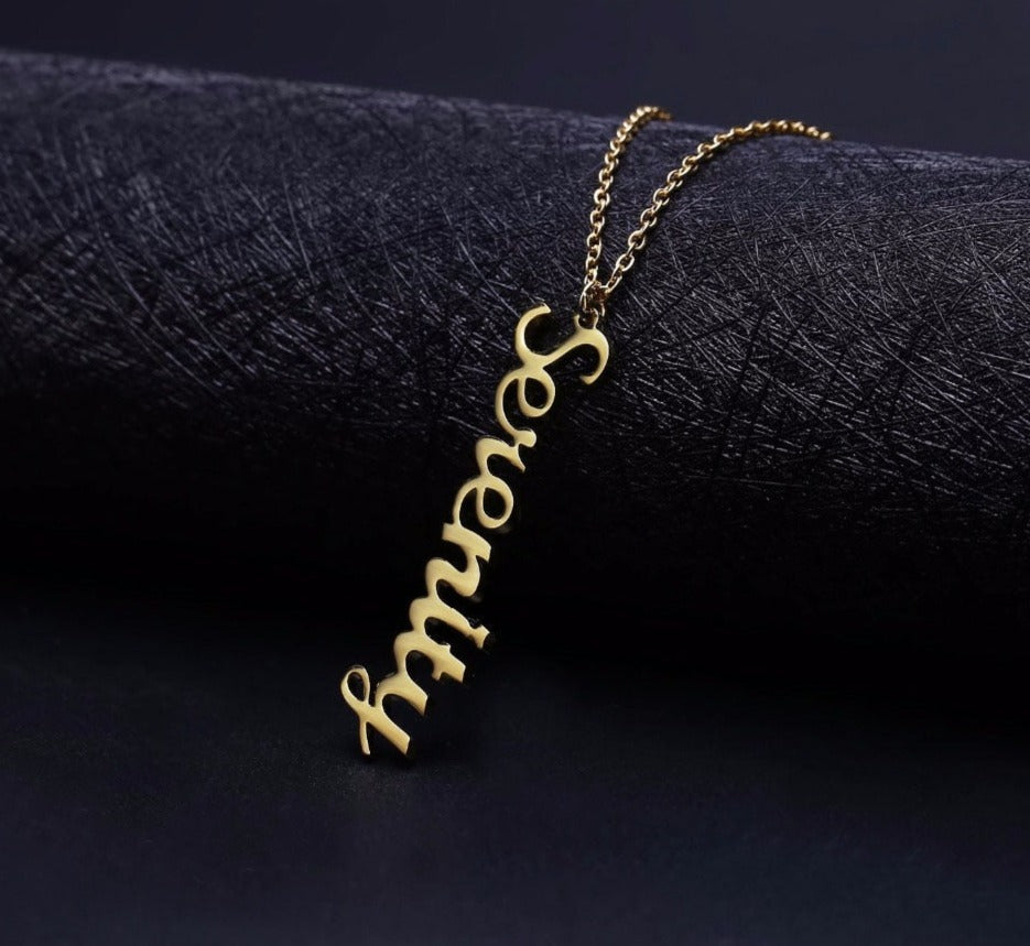 Vertical Name  Necklace