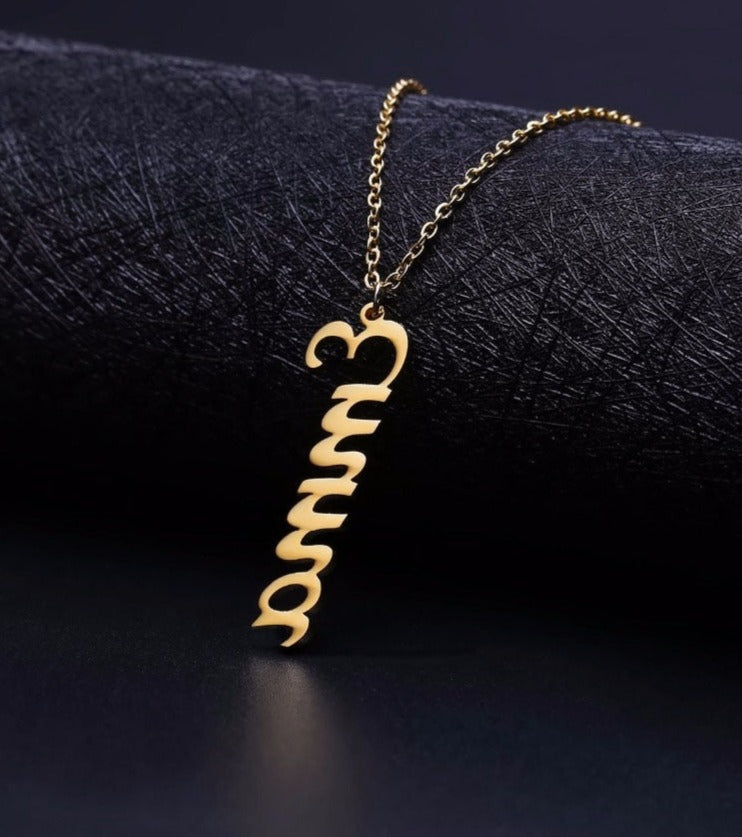 Vertical Name  Necklace