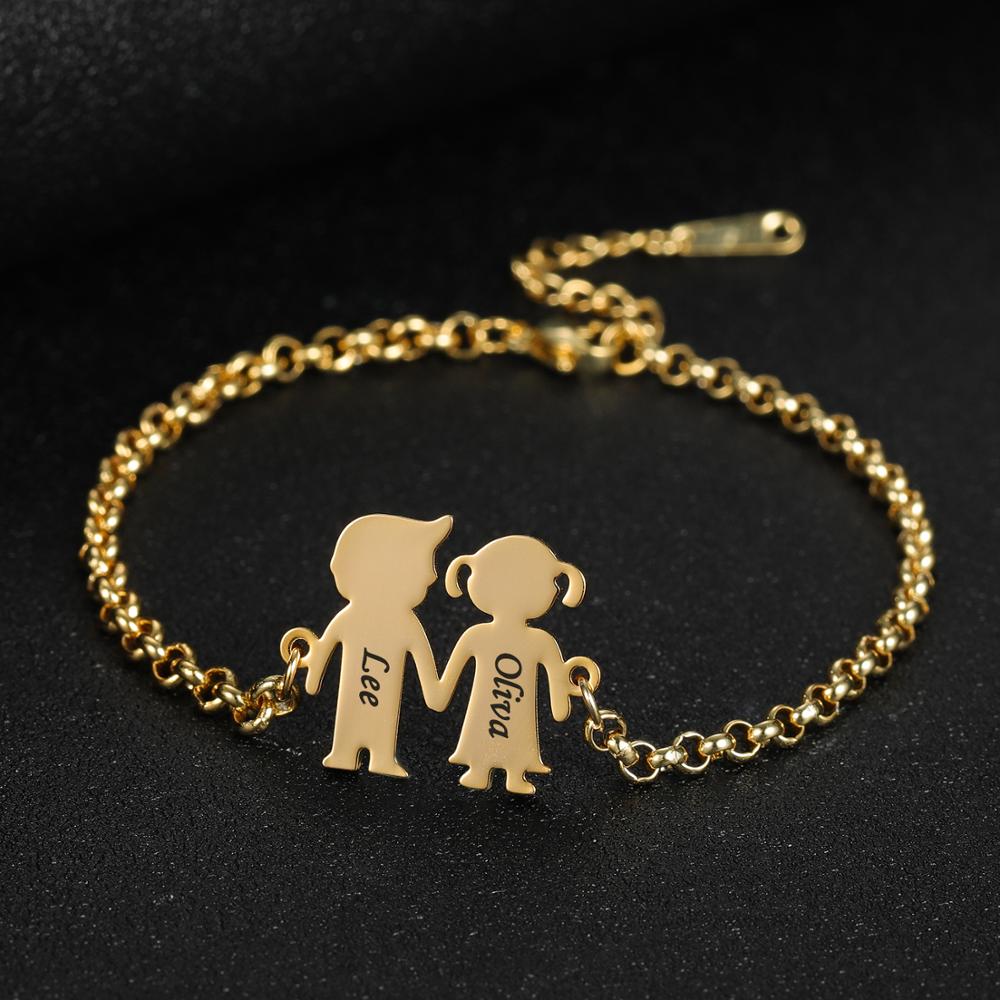 Couple Name Necklace in 18K Gold Plating