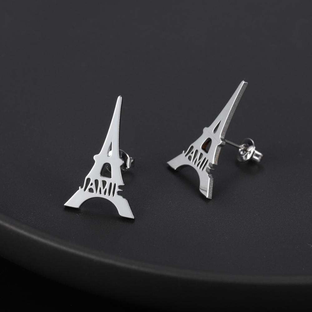 Eiffel Tower Name Earrings