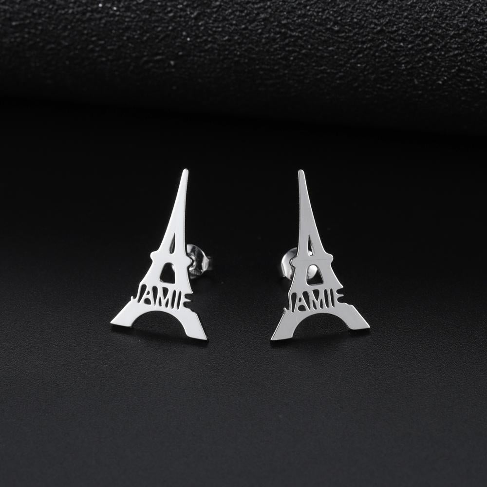 Eiffel Tower Name Earrings