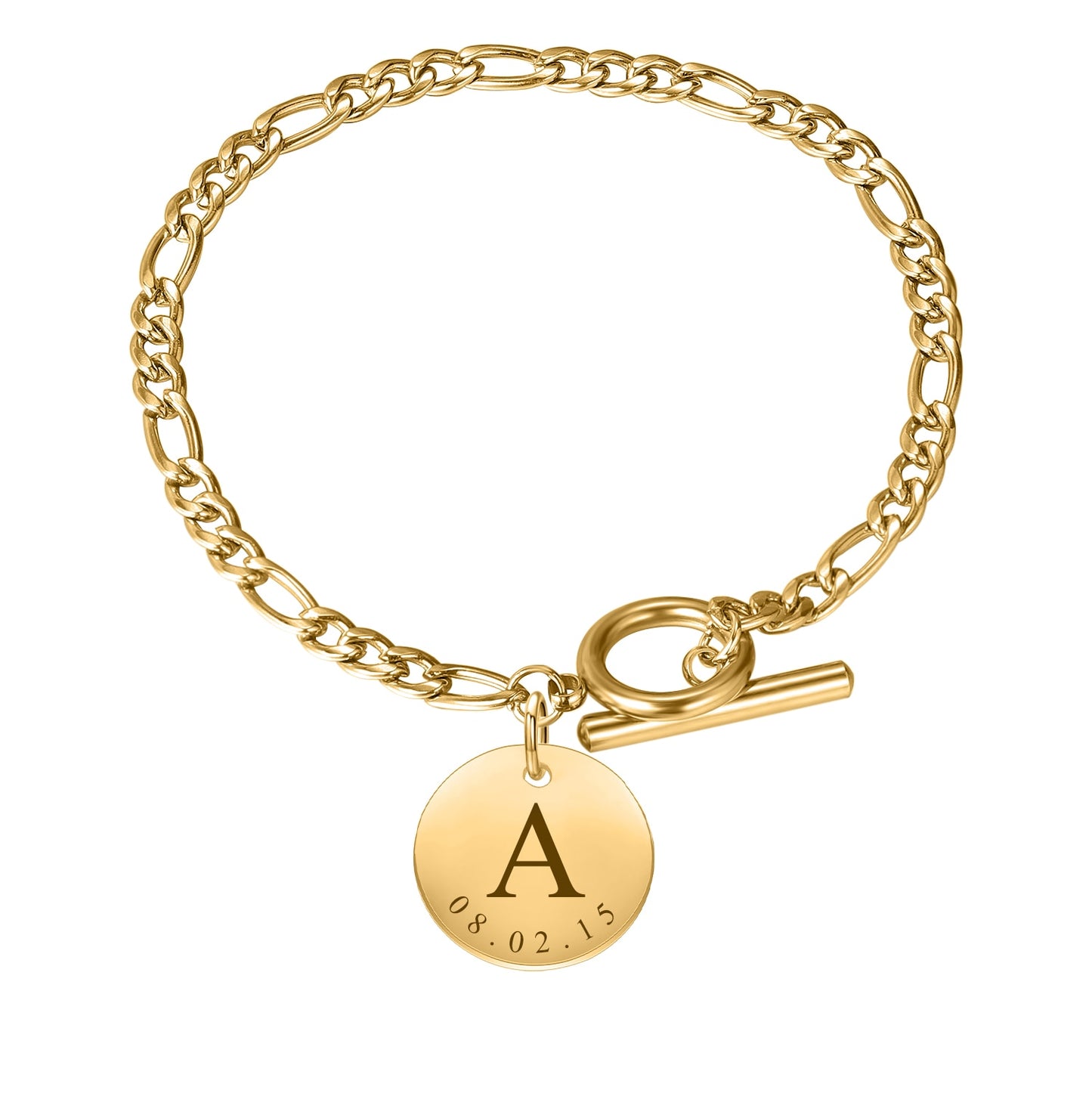 Circular Initial Bracelet