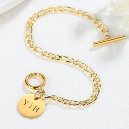 Circular Initial Bracelet