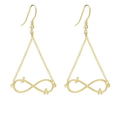 Infinity Double Initial Earring