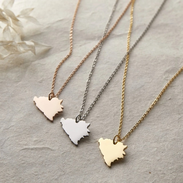 Map Necklace