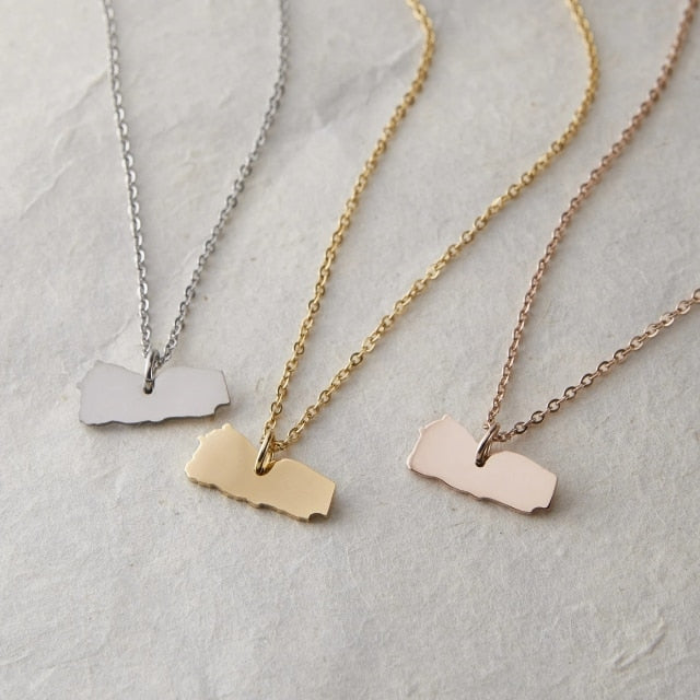 Map Necklace