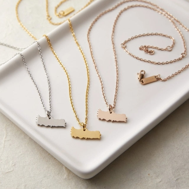 Map Necklace