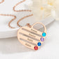 Family Heart Birthstone Necklace