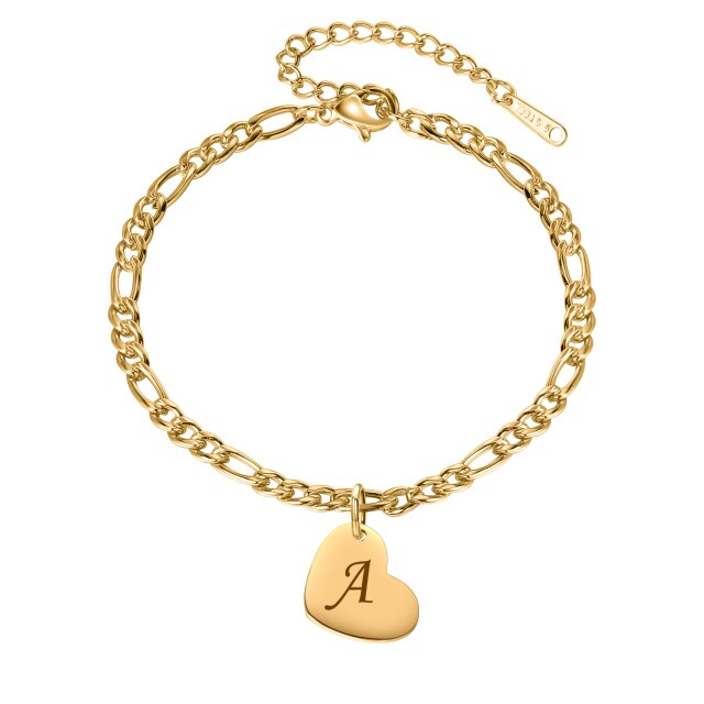 Heart Initial Anklet