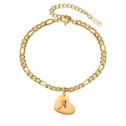 Heart Initial Anklet