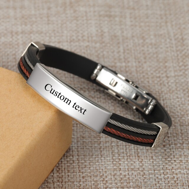 Striped Leather Bracelet