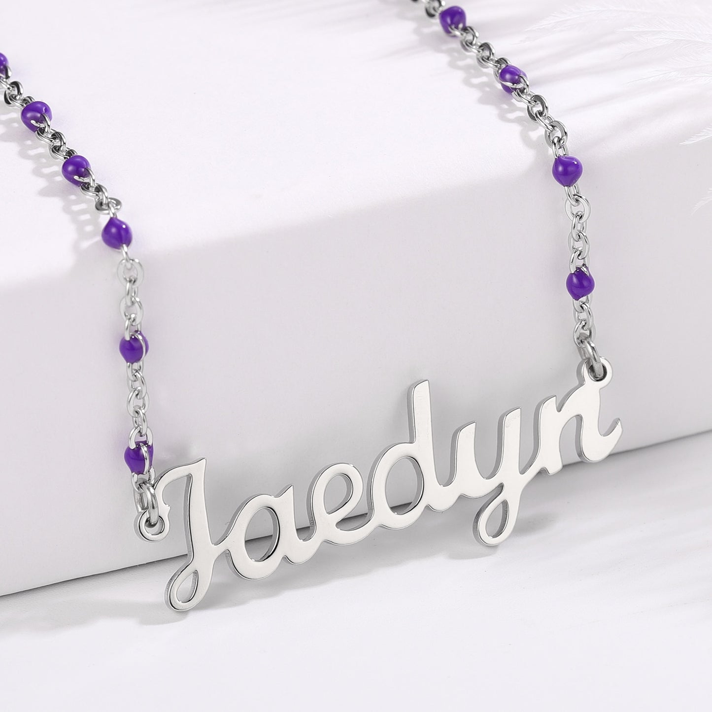 Name Bead Chain Necklace