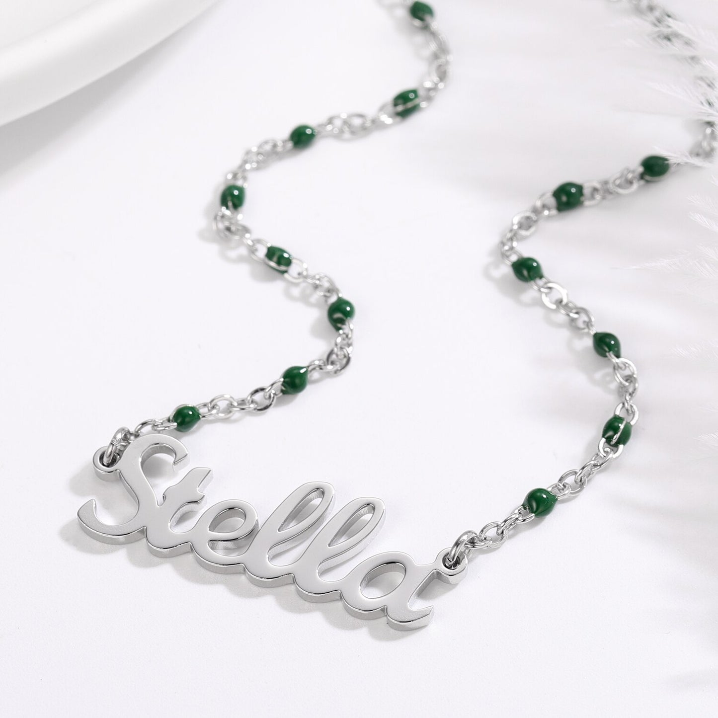 Name Bead Chain Necklace