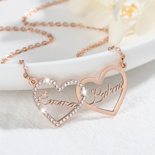 Double Name Heart Necklace