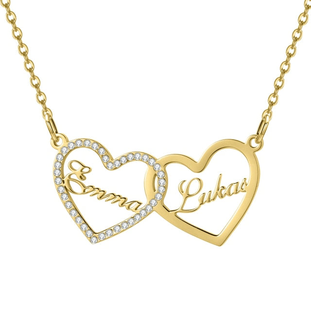 Double Name Heart Necklace