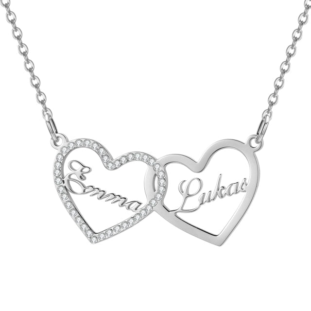 Double Name Heart Necklace