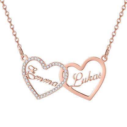 Double Name Heart Necklace