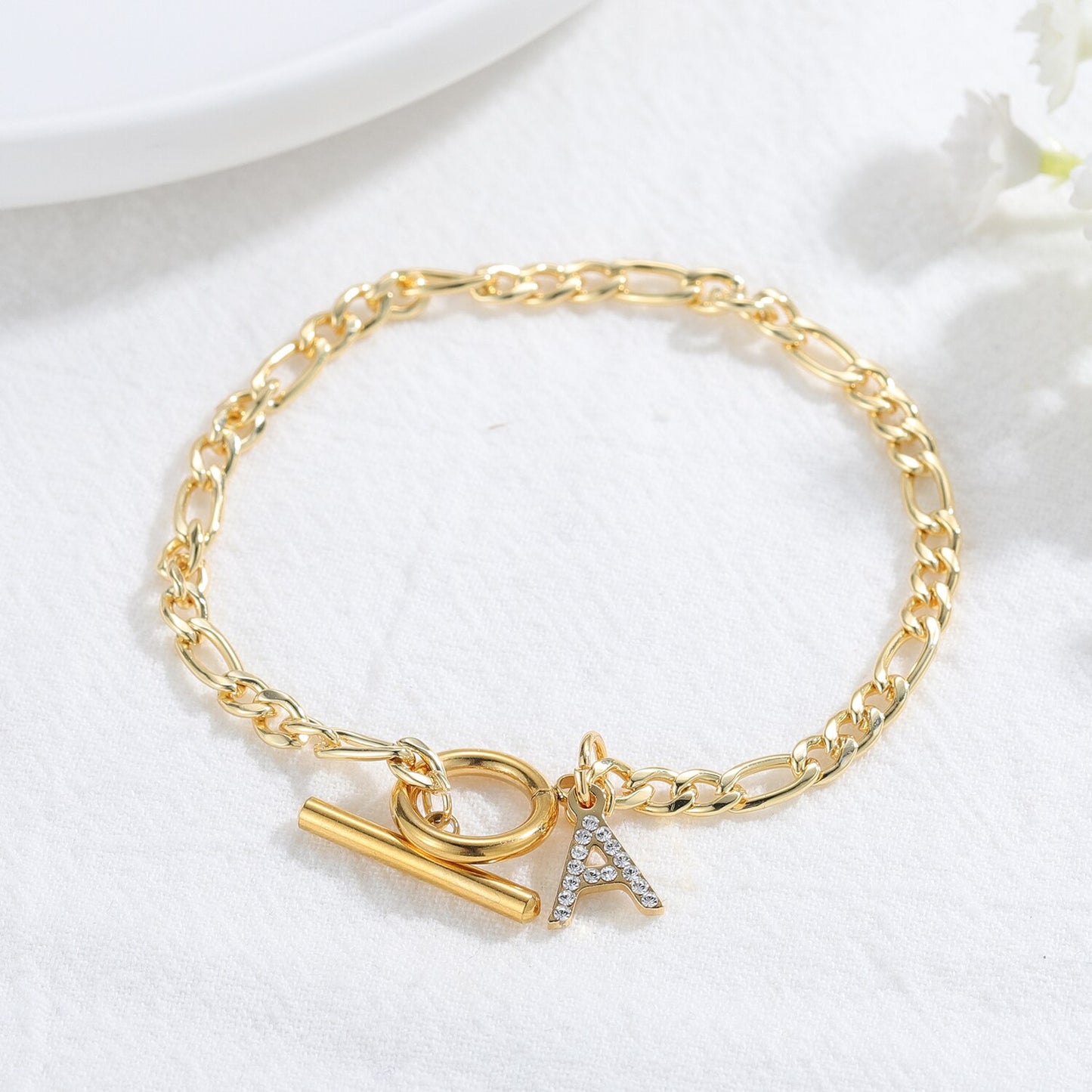 Diamond Initial Bracelet