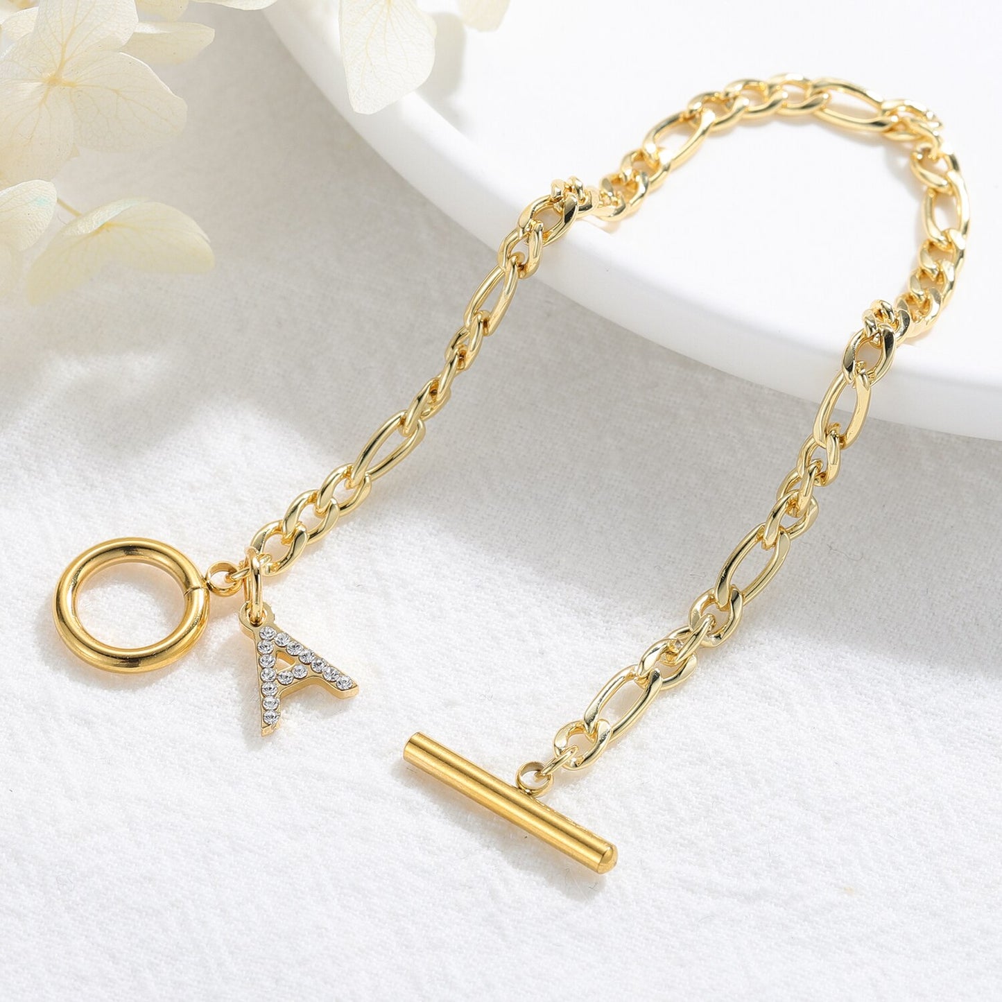 Diamond Initial Bracelet