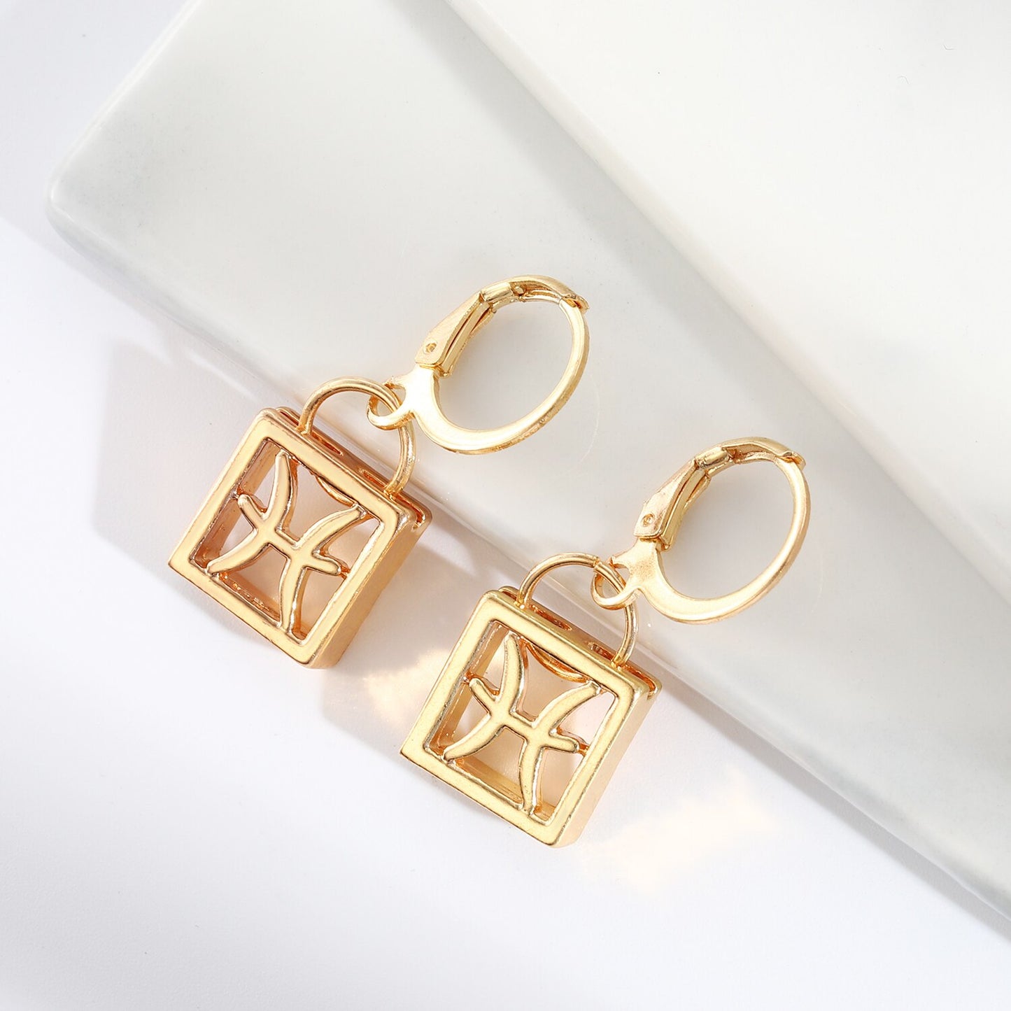 Zodiac Sign Earrings in 18K Gold Plating