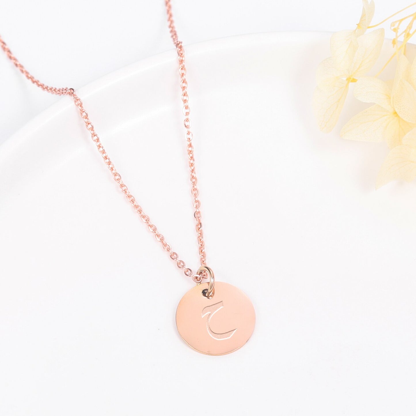 Circular Initial Necklace