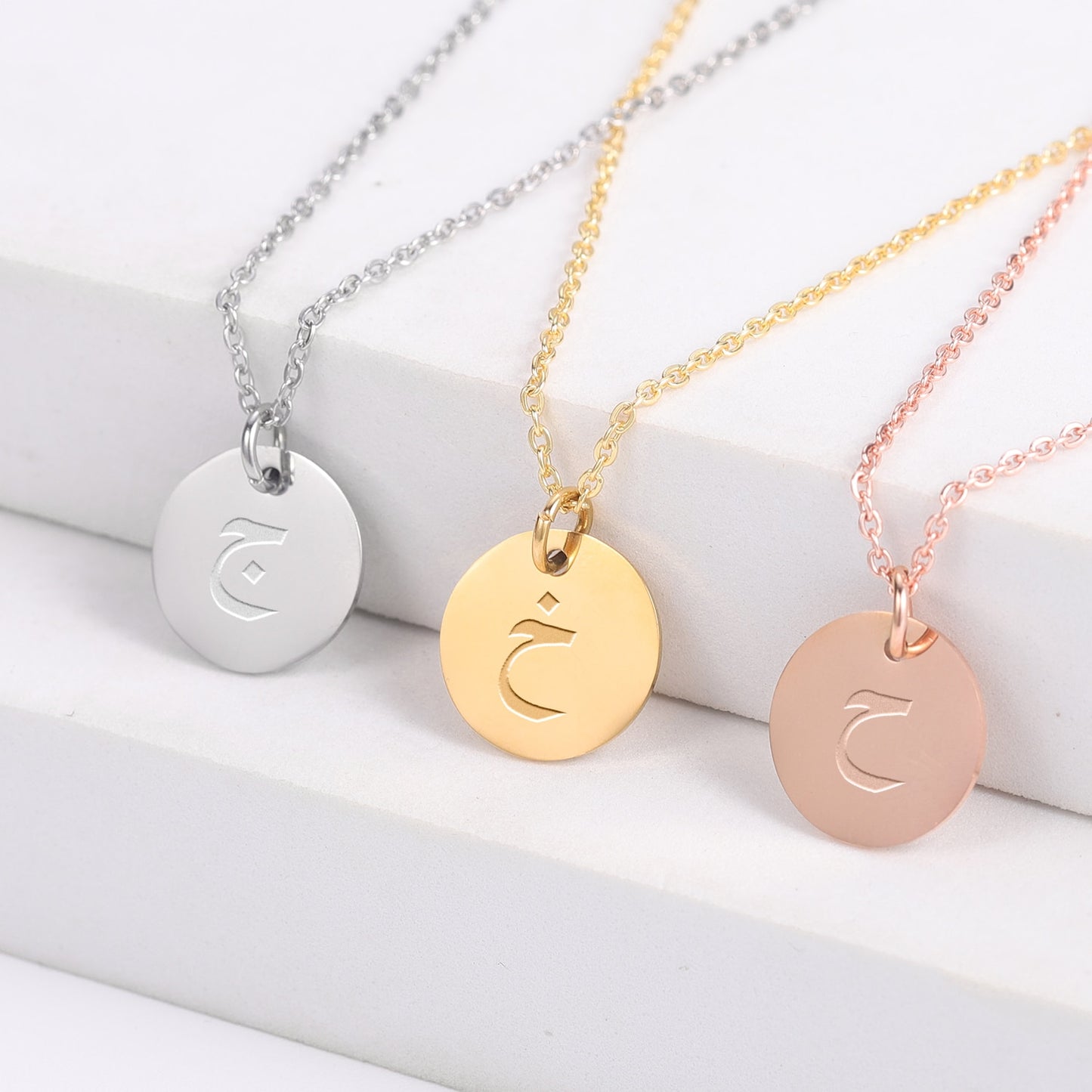 Circular Initial Necklace