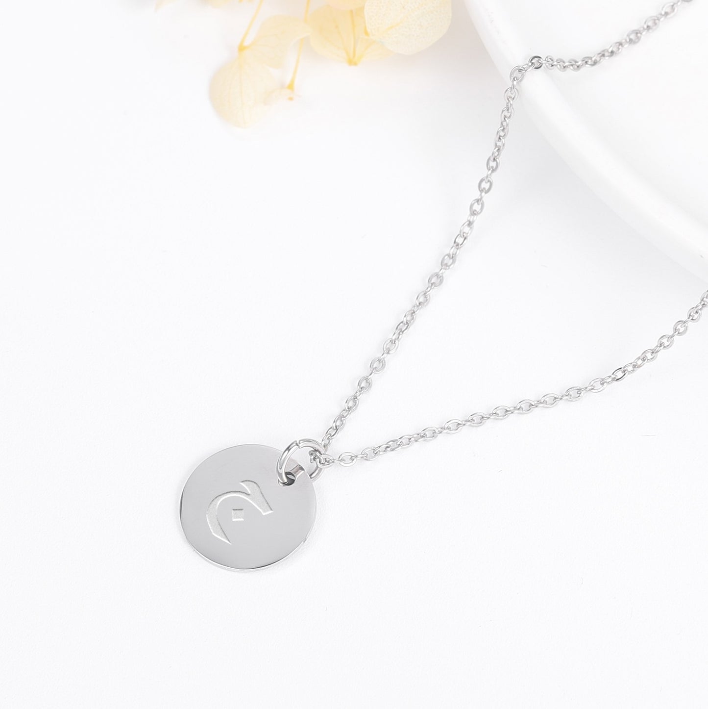 Circular Initial Necklace