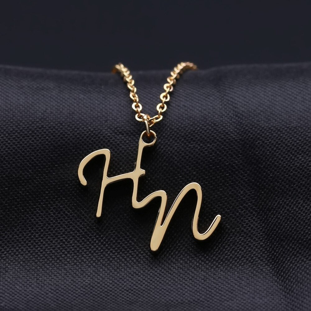 Double Letter Necklace