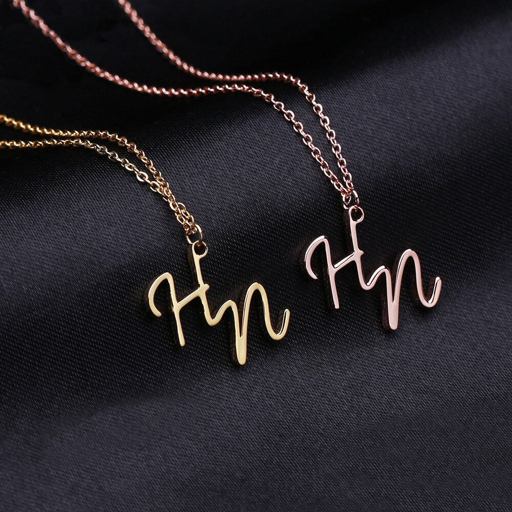 Double Letter Necklace