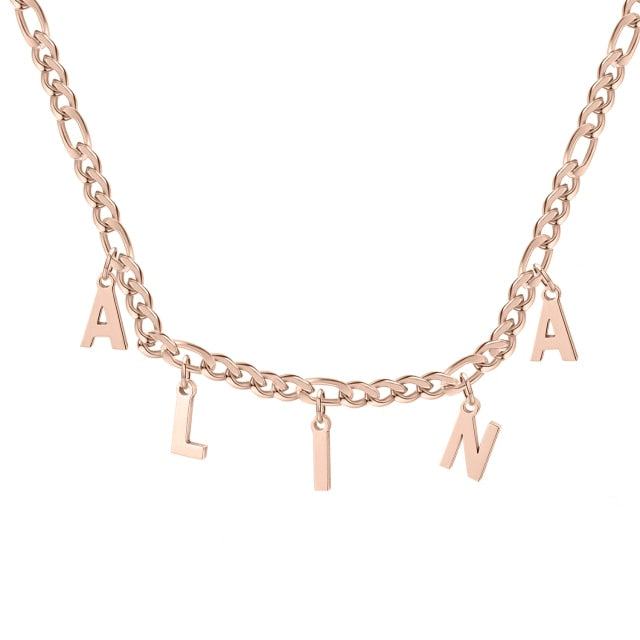 Nameplate Link Choker Necklace