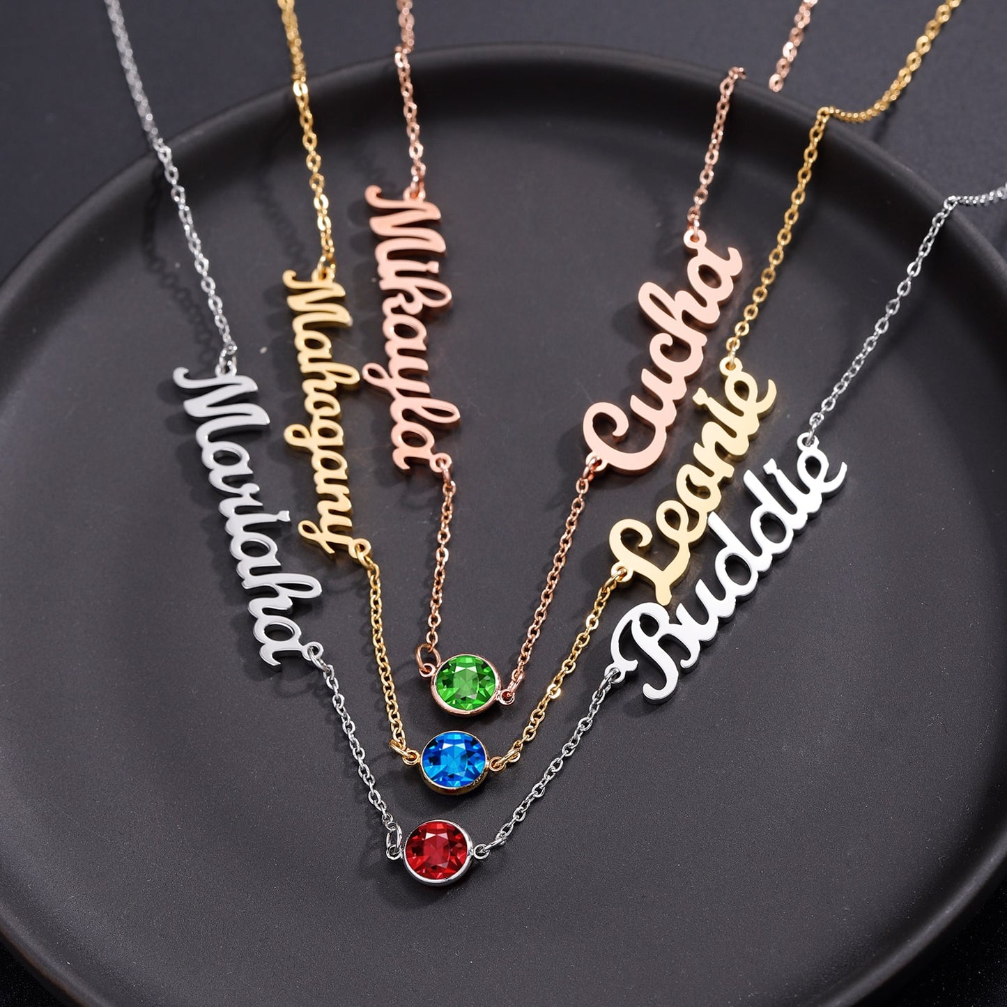 Twin Birthstone Necklace