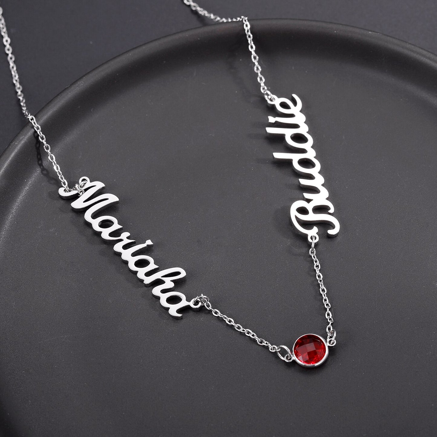 Twin Birthstone Necklace