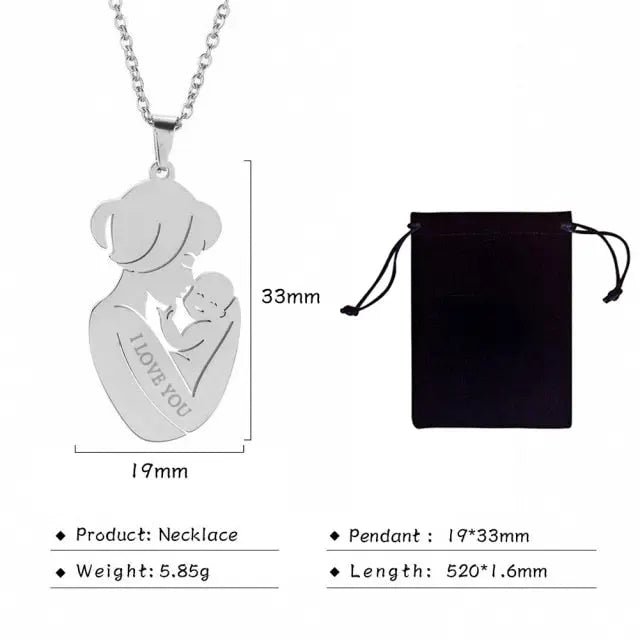 Mother and Baby Necklace