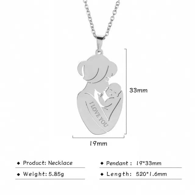 Mother and Baby Necklace