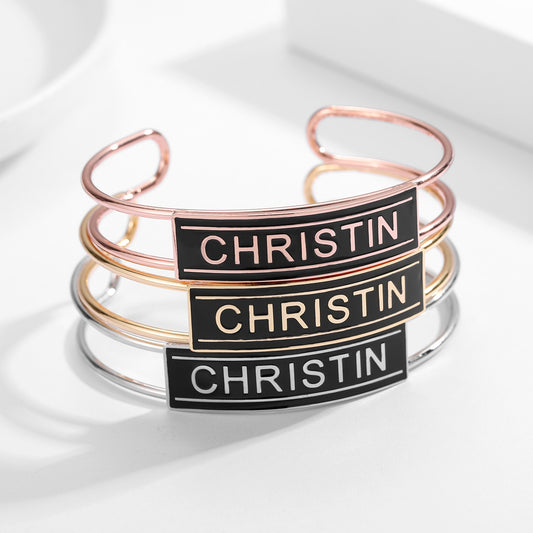 Enamel Name Bracelet