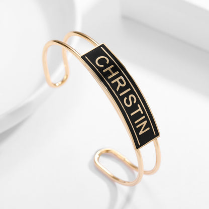 Enamel Name Bracelet