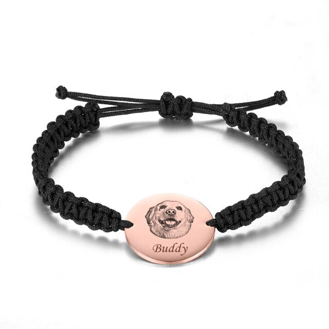 Pet Photo Rope Bracelet