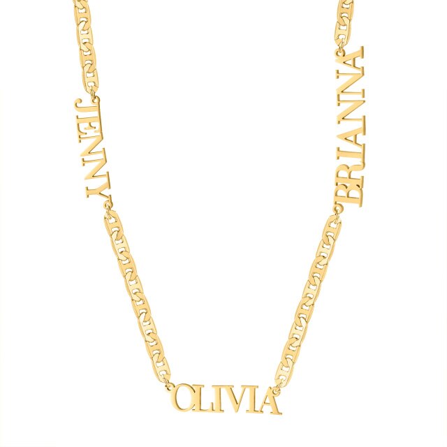 Three Name Necklace