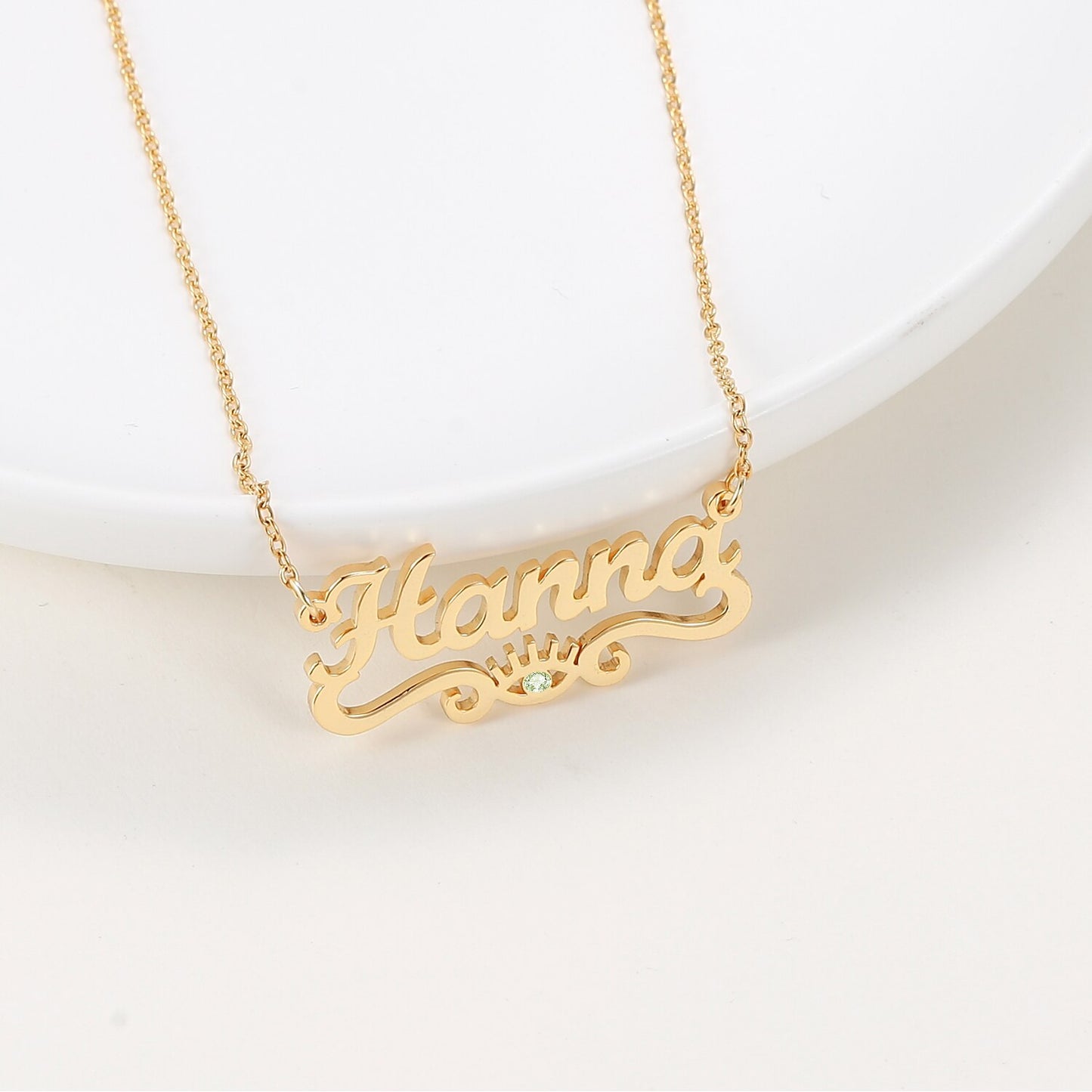 Hamsa Name Necklace